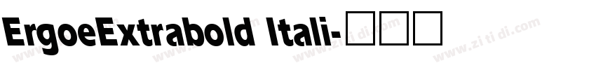 ErgoeExtrabold Itali字体转换